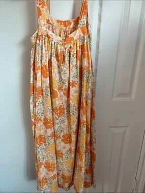 Asos Orange Floral Sundress - Sleeveless Summer Dress